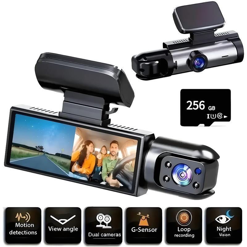 LASATE Multi-Channel Dash Cam 1080P Car Camera, Front Dash Camera for Cars, Mini Twistex Dashcams for Cars with Night Vision, Recording with 64/128/256GB