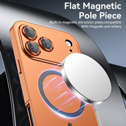 Alloy Aluminum Metal Frame with Magsafe Magnetic PC Backboard (Not a Full Metal Case), Phone Case for Iphone 17 Pro Max 17 Air 17Pro 16 15 14 13 12 Pro Max, Ultra Thin Phone Cover with Full Coverage Lens Protector,Wireless Charging Durable Shockproof Case