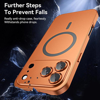 Alloy Aluminum Metal Frame with Magsafe Magnetic PC Backboard (Not a Full Metal Case), Phone Case for Iphone 17 Pro Max 17 Air 17Pro 16 15 14 13 12 Pro Max, Ultra Thin Phone Cover with Full Coverage Lens Protector,Wireless Charging Durable Shockproof Case