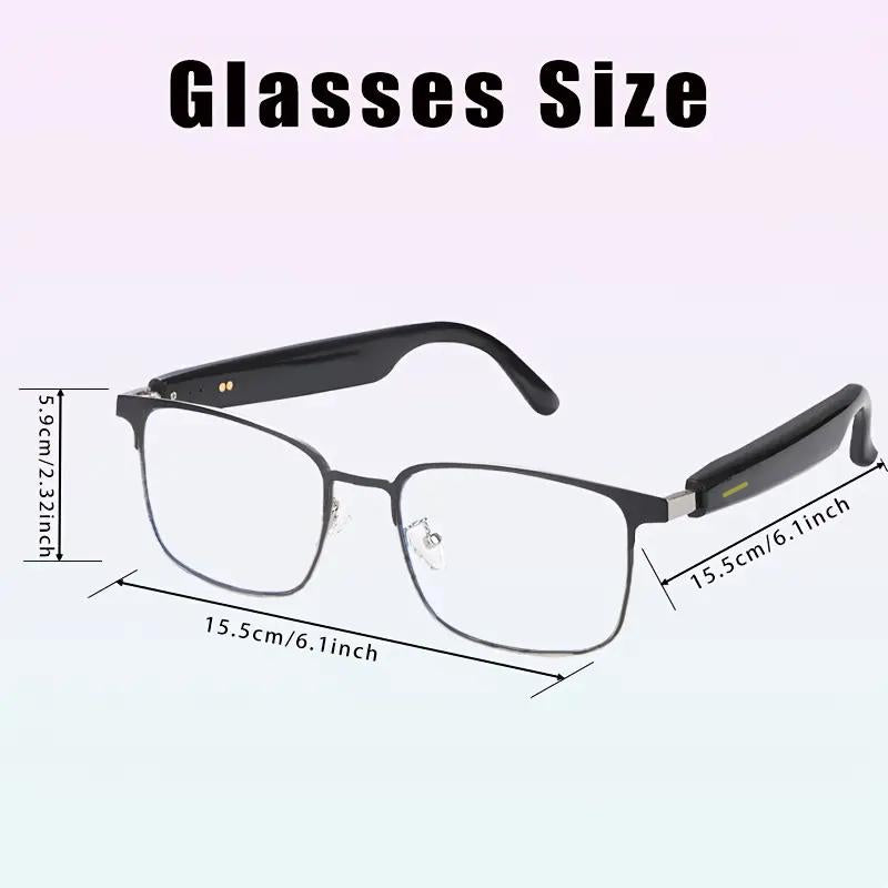 High-End AI Semi-Rimless Smart Glasses 164-Language Real-Time Translation | Open-Ear HD Audio, Bluetooth Calls & Music | Stylish Photochromic Lenses | Hands-Free, Lightweight & Comfortable for Daily Wear, Travel & Commuting | Perfect Gift for Tech Lovers