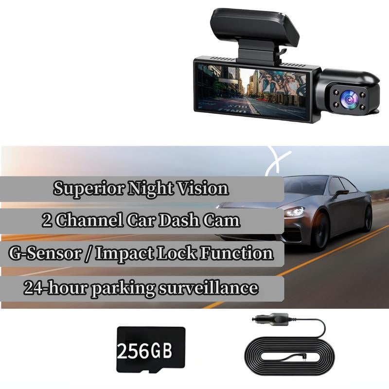 LASATE Multi-Channel Dash Cam 1080P Car Camera, Front Dash Camera for Cars, Mini Twistex Dashcams for Cars with Night Vision, Recording with 64/128/256GB