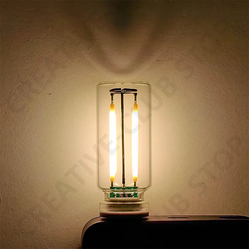Car USB Night Light Touch Dimmable LED Filament Lamp Portable Lighting Plug and Play Decorative Atmosphere Light for Car Bedroom